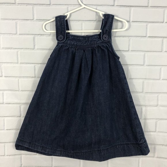 SOLD! GAP Baby Gap Denim Button Dress 2yr - Picture 1 of 6